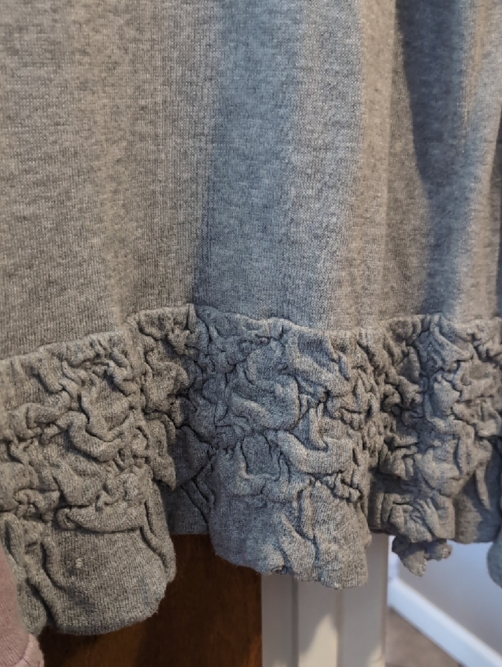 Bundle Of 2 Ruffled Open-Front Cardigan Sweaters - Lavender and Light Gray - Picture 9 of 9